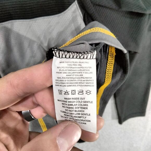 NFL Team Apparel Shirt Mens Sz S Black Pittsburgh Steelers TX3 Cool 1/4 Zip Logo - Picture 8 of 12